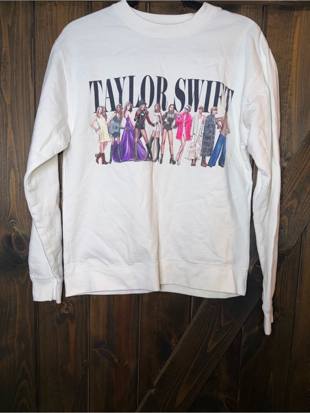 Taylor Swift Midnight Era Graphic Sweatshirt White Swift core Y2k Pop Sz S